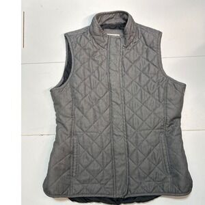 Magellan Outdoors XXL Quilted Vest Gray Herringbone‎ Sleeveless Puffer